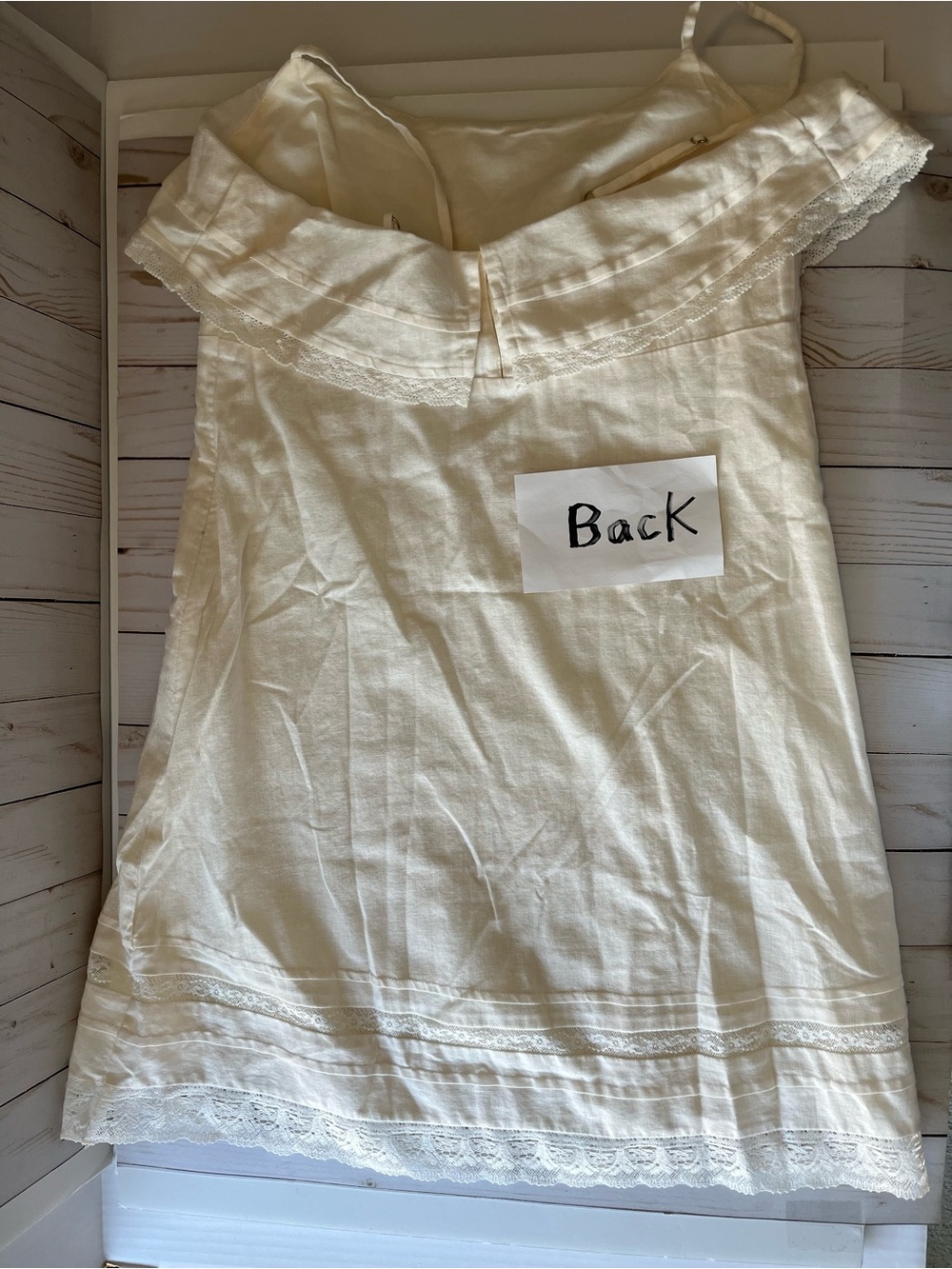 Ivory Ruffle Off-Shoulder Sundress - Picture 7 of 15